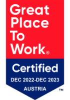 Siegel Great Place to Work Zertifiziert Dezember 2022 bis Dezember 2023, Österreich - 